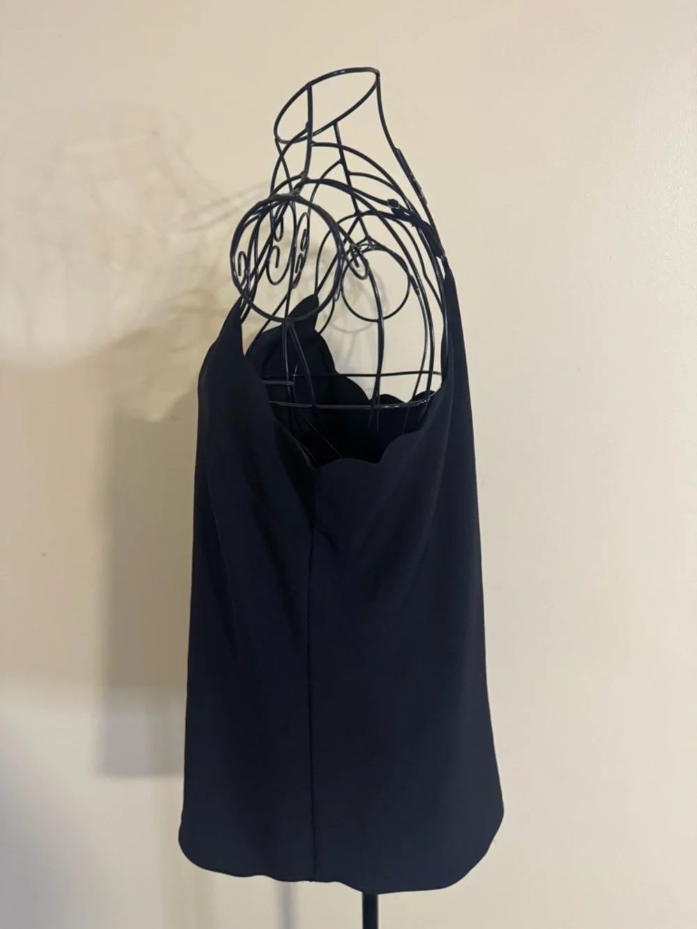 J. Crew Cami with Scalloped Trim in Black Size 6